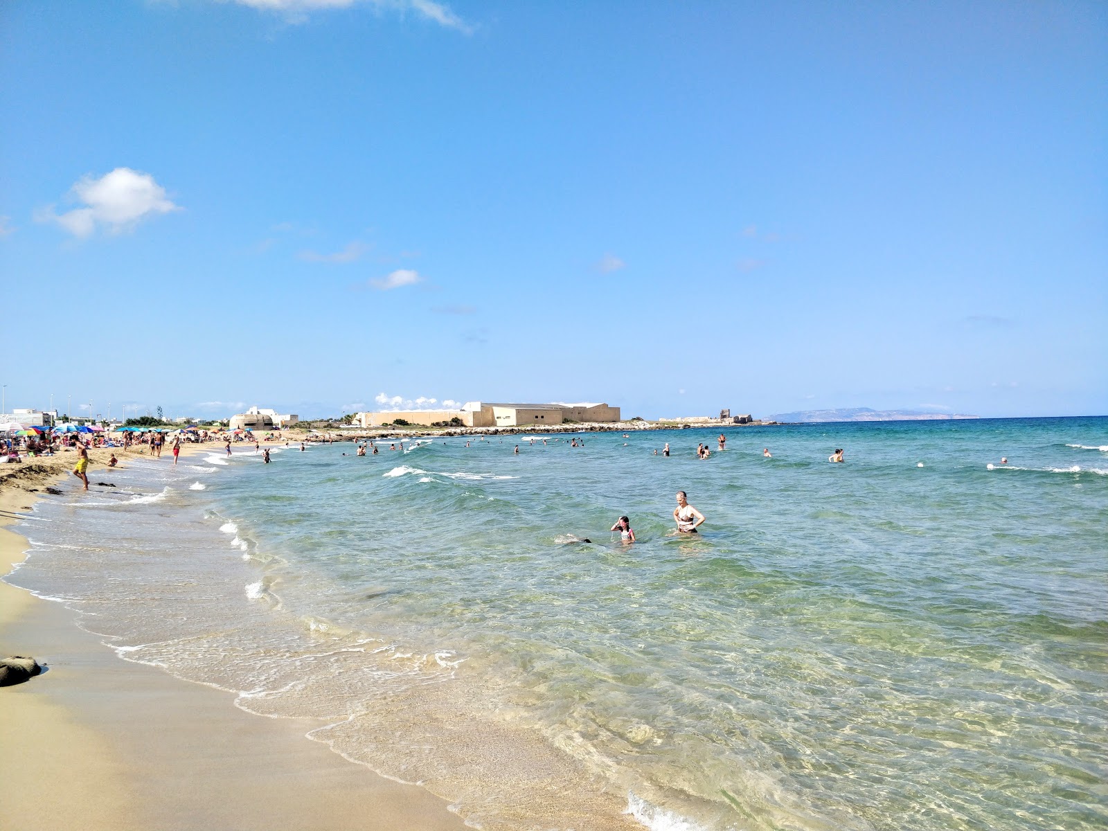 Photo of Trapani beach with bright sand surface