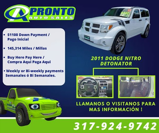 Used Car Dealer «Pronto Auto Sales», reviews and photos, 2545 Lafayette Rd, Indianapolis, IN 46222, USA
