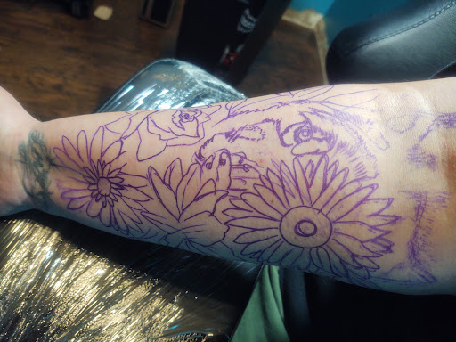 Explore poseidon tattoo ideas, creative tattoo ideas in Longview, available at Anchor Down Tattoo and Piercing