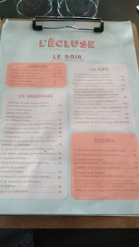 Restaurant français L'Écluse à Toulouse - menu / carte