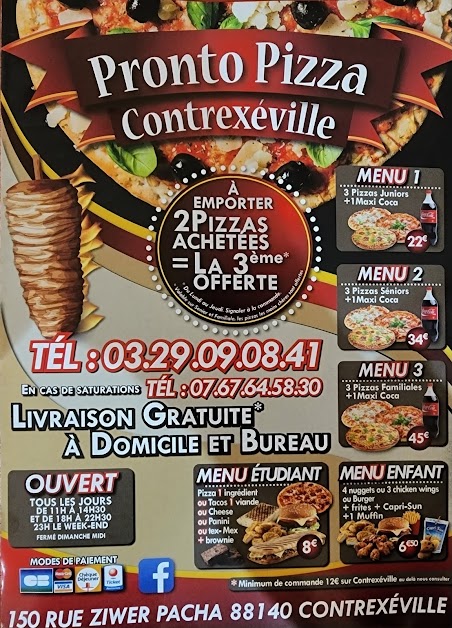 Pronto Pizza Contrexeville à Contrexéville