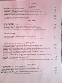 Le Miramar à Marseille menu