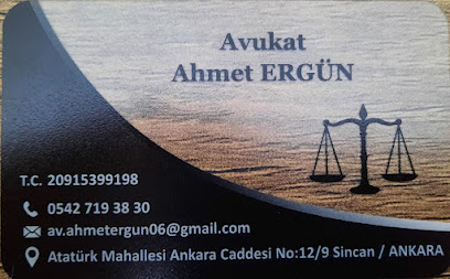Avukat Ahmet Ergün-Sincan Boşanma Avukatı-İş Avukatı-Ceza Avukatı