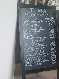 Menu / carte de Trattoria Cognento Reggio Emilia à Reggio Emilia