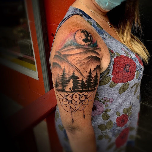 Explore painter tattoo ideas, creative tattoo ideas in Sevierville, available at Hudsons House Of Ink