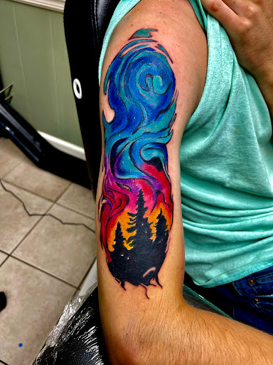 Explore simple sleeve tattoo ideas, creative tattoo ideas in Gadsden, available at Zekez Inkz Tattoos & Piercings