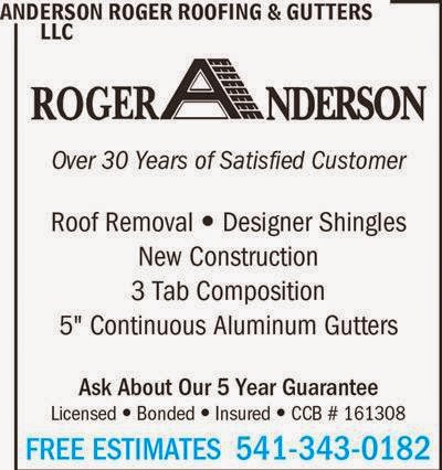 Roger Anderson Roofing LLC in Eugene, Oregon