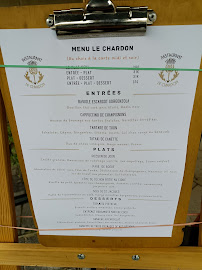 Restaurant français Restaurant le Chardon à Nancy (le menu)