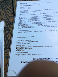 Crêperie La Cour Pavée à Chantilly - menu / carte