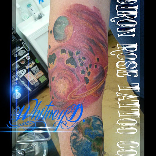 Explore leg sleeve tattoo ideas, creative tattoo ideas in Wooster, available at Iron Rose Tattoo Company