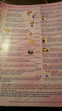 Restaurant de sundae Captain'ice à Saint-Malo (le menu)