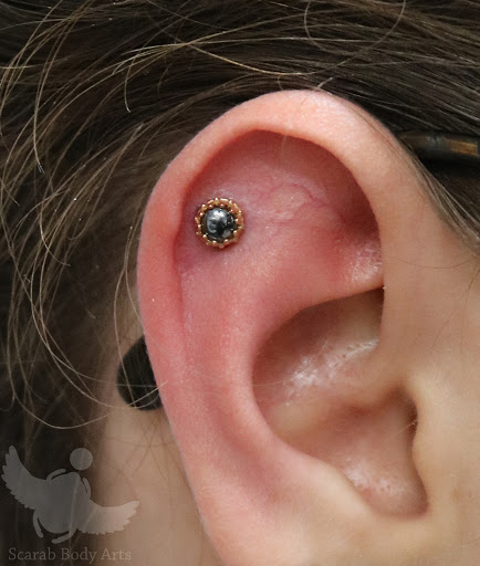 Explore quarter tattoo sleeve ideas, creative tattoo ideas in Syracuse, available at Scarab Body Arts