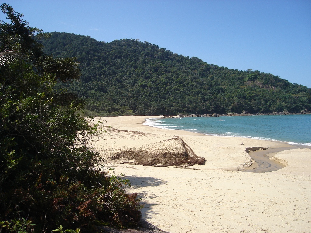 Foto von Praia da Meia Lua von Klippen umgeben
