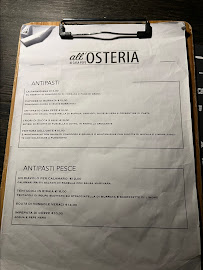 Restaurant All’Osteria di Casa Pepe à Trieste (le menu)