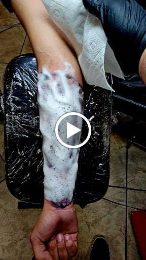 Explore jester tattoo ideas, creative tattoo ideas in Richmond, available at Garcia Tattoo Shop