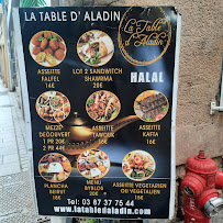 Menu du La Table d'Aladin à Metz