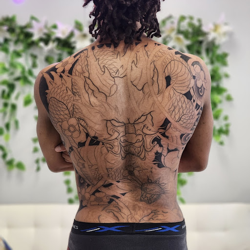 Explore bakugou tattoo ideas, creative tattoo ideas in Garland, available at Infamous Art Studio