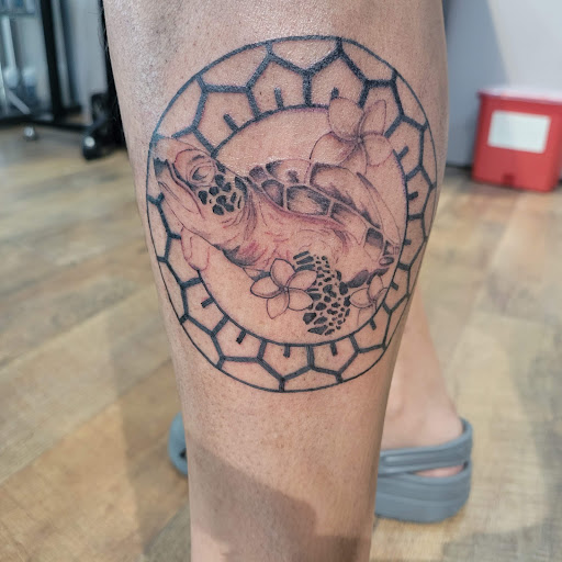 Explore warrior tattoo sleeve ideas, creative tattoo ideas in Honolulu, available at Aloha Tattoo Waikiki Hilton Hawaiian Village Rainbow Bazaar