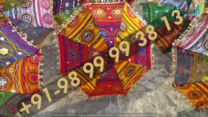 Rajasthani Handcrafted Embroidered Jaipuri Umbrella Parasol Uttar Pradesh, India