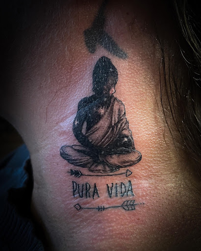 Find tattoo ideas for in between breast for your next unique tattoo in Lander at Blackblood Tattoo and Piercing