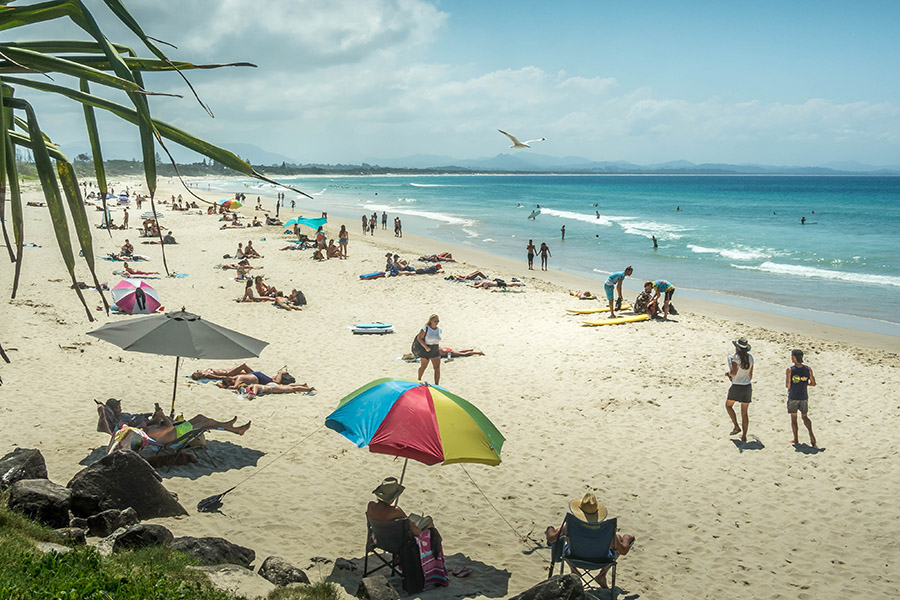 Foto di Belongil Beach - luogo popolare tra gli intenditori del relax