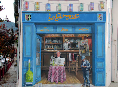 Peinture murale "La Guinguette" à Brives-Charensac