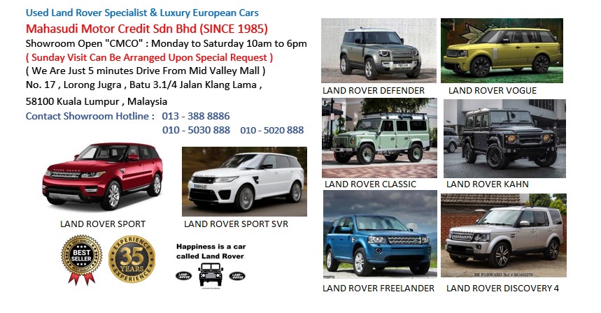 KL Used Land Rover Specialist Mahasudi Motor 