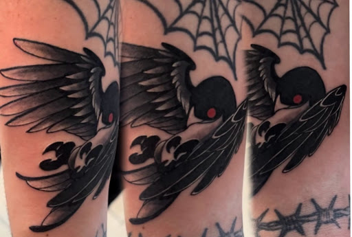 Explore purple rose tattoo ideas, creative tattoo ideas in Sarasota, available at SEVEN SINS Tattoo Studio