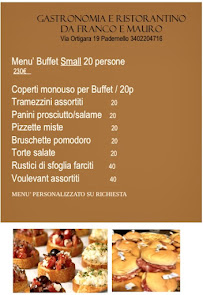 Restaurant Da Franco e Mauro Ristorantino e Gastronomia à Padernello (le menu)