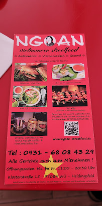 Menu du NGOAN Streetfood à Würzburg