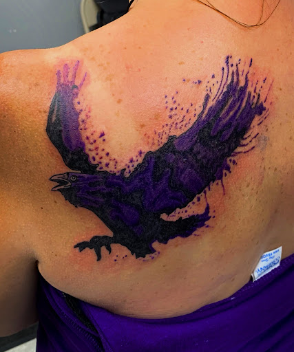 Explore tattoo ideas for female thigh, creative tattoo ideas in Hudson Falls, available at ALTERED ADDICTION TATTOOS