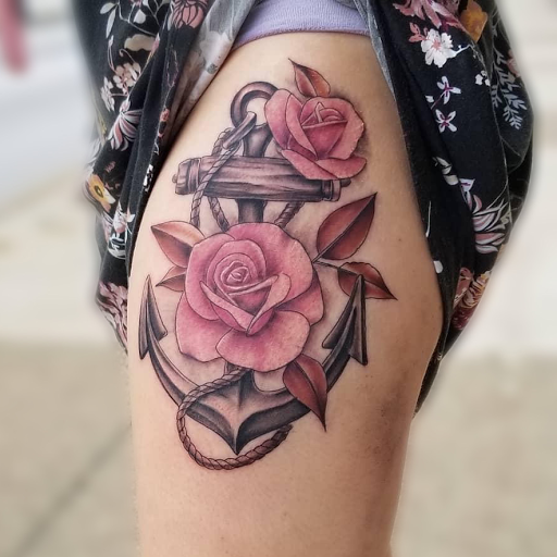 Explore drummer tattoos ideas, creative tattoo ideas in Mc Kees Rocks, available at Exile Ink