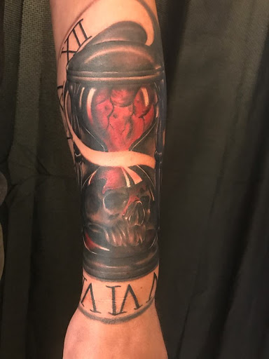 Explore leg tattoos idea, creative tattoo ideas in Amarillo, available at Music Box Body Art Studio