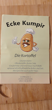 Menu / carte de Ecke Kumpir à Eckernförde