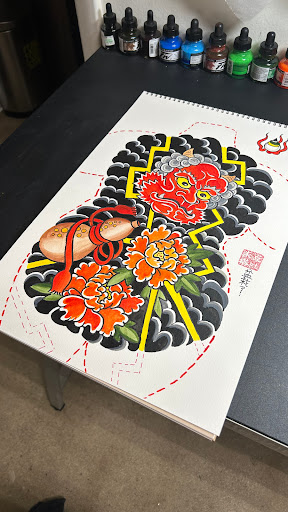 Explore llama tattoo ideas, creative tattoo ideas in Miami, available at Bonsai Mike Tattoos