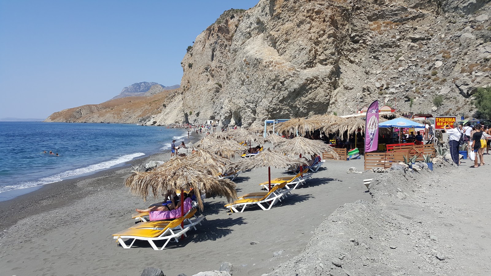 Fotografie cu Plaja Psalidi - locul popular printre cunoscătorii de relaxare