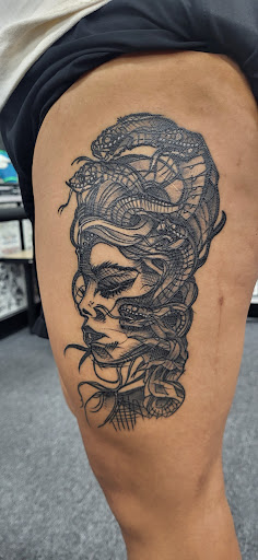 Explore chest and arm tattoo ideas, creative tattoo ideas in Sierra Vista, available at Enchanted Dragon Inc.