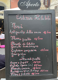 Menu du Osteria Ra Culeta à Bajardo