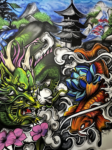 Explore deceased dog tattoo ideas, creative tattoo ideas in Coachella, available at Ink Devotion Tattoo & Body Piercings