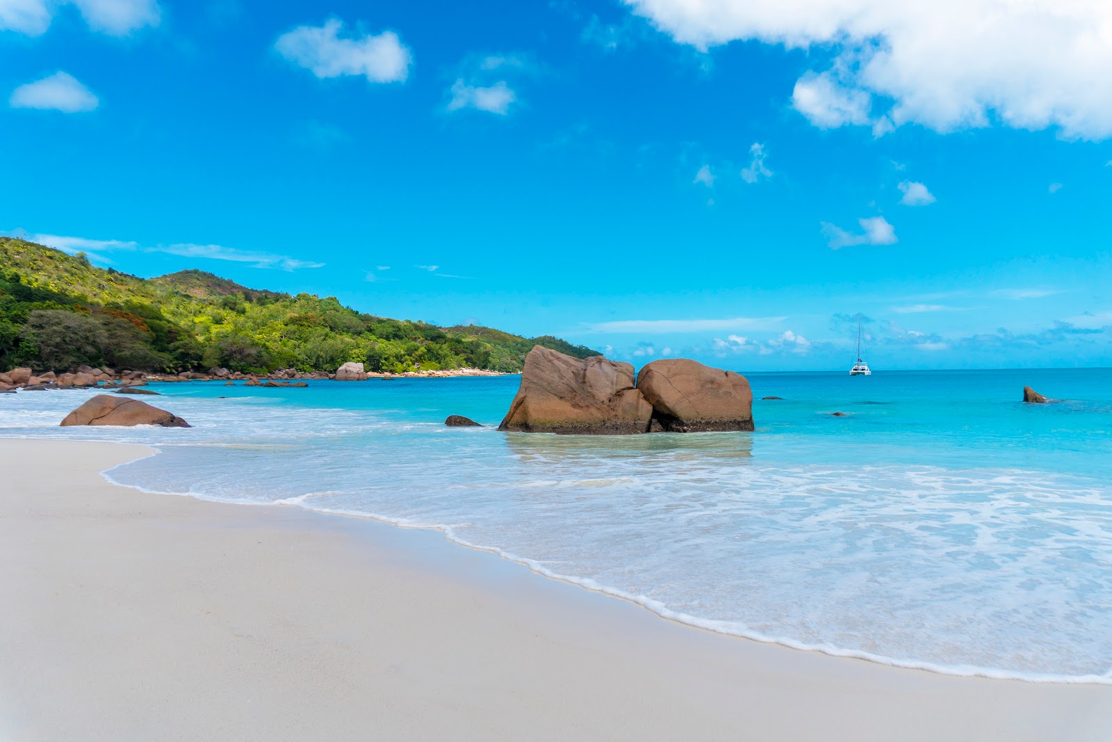 Foto di Spiaggia Anse Lazio e il suo bellissimo paesaggio