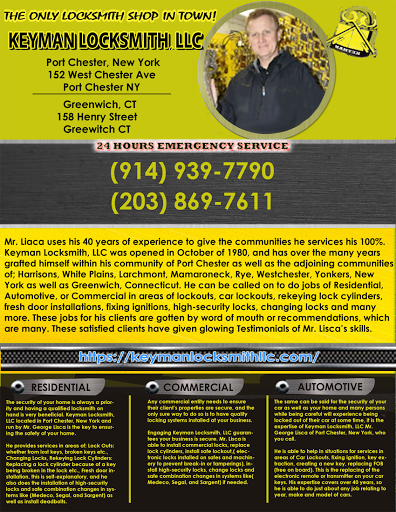 Locksmith «Keyman Locksmith», reviews and photos, 152 Westchester Ave, Port Chester, NY 10573, USA