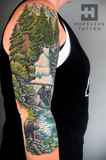 Explore tattoo sleeve ideas flowers, creative tattoo ideas in Vancouver, available at Hopeless Tattoo & Piercing