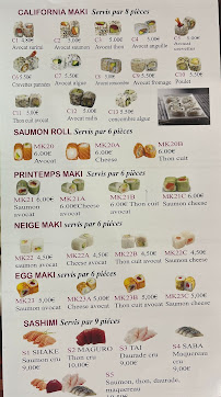 Menu / carte de LE PETIT SUSHI JAPONAIS à Hettange-Grande