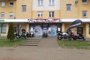 Andzik. Bicycle shop. Bicycles, scooters, motorcycles Elk image