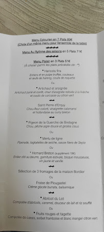Restaurant La Fontaine Aux Perles à Rennes (la carte)