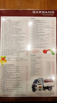 Menu du Pizzeria Gargano à Leverkusen