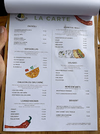 Carte du Burritos Hermanos à Paris
