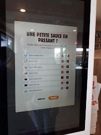 Menu / carte de Burger King à Liévin