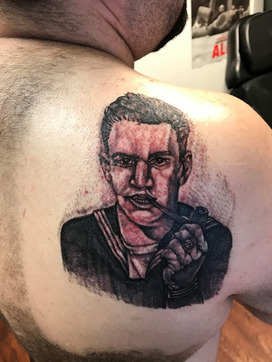 Explore guy tattoo ideas forearm, creative tattoo ideas in Seymour, available at American Gypsy Tattoo Corp.