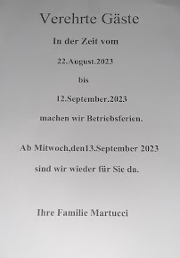 Menu du La Vela Gaststätte Restaurant à Bernau am Chiemsee